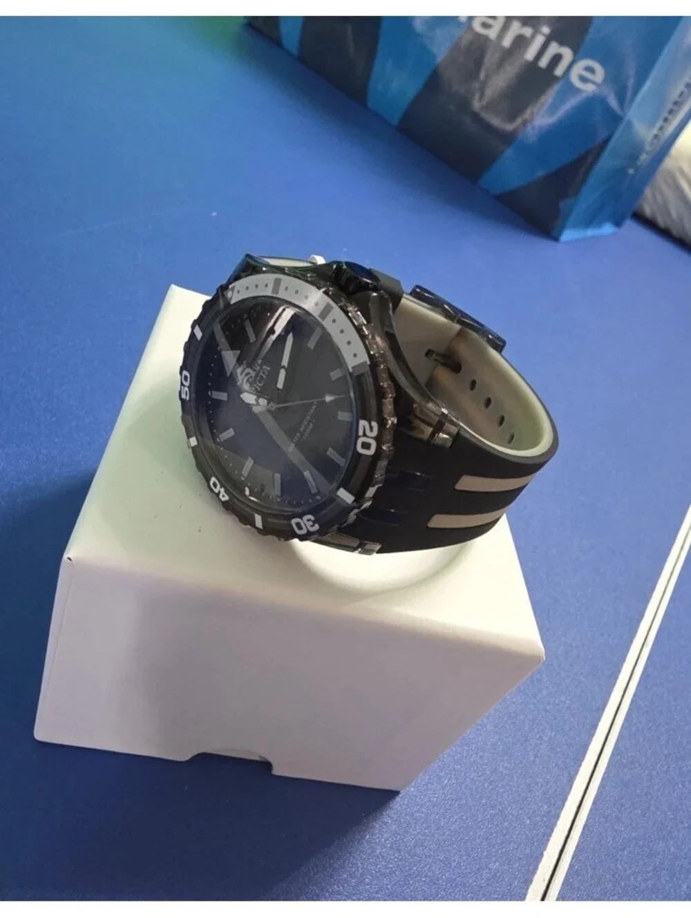 🔥Invicta Subaqua Men’s Watch 44mm- Grey Black And White Rotating Bezel-Silcone